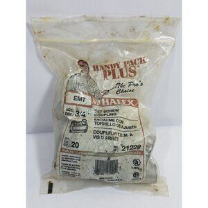 Halex 3/4" EMT Set Screw Coupling Qty 20 #21229 NOS